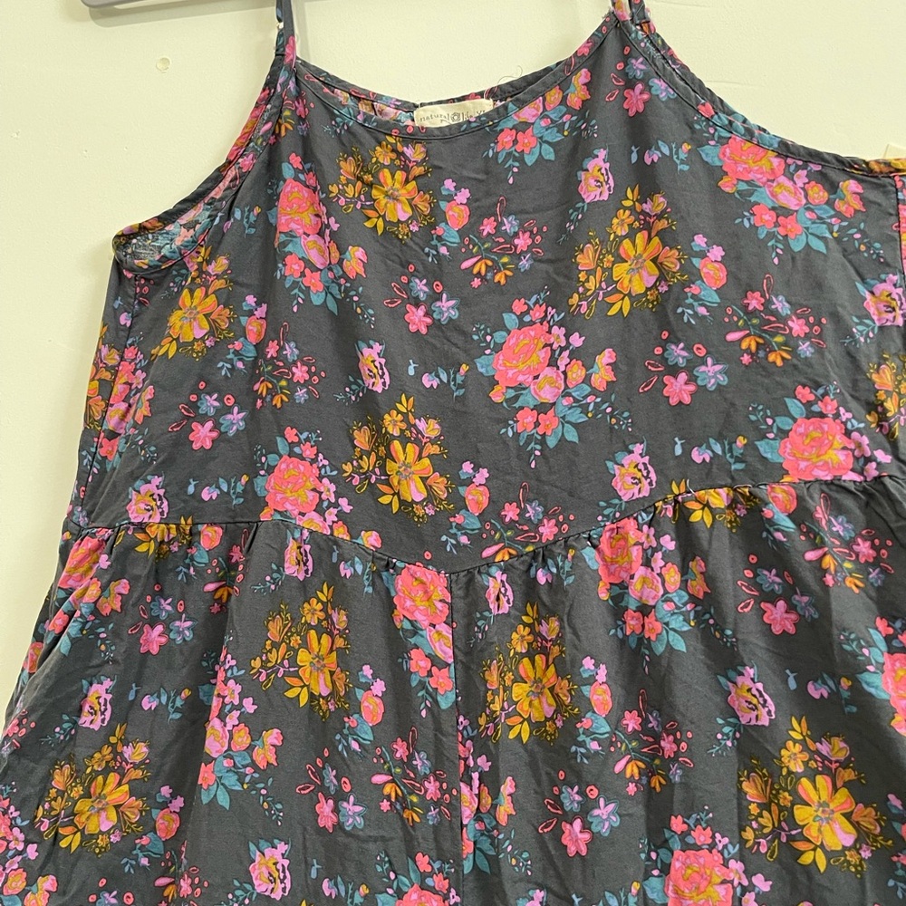 NATURAL LIFE Gray and Pink Casual Dress